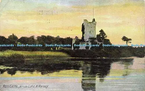 R594129 Killarney Ross Castle Across Lake J W B Commercial Series No 304