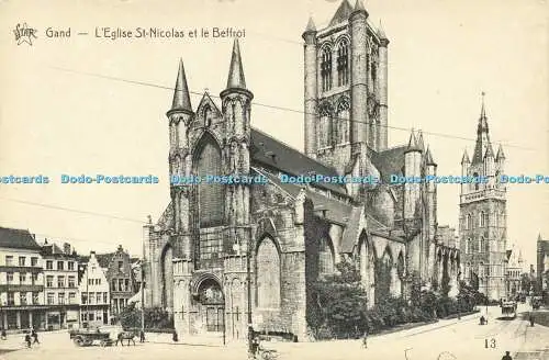 R598267 Gand L Eglise St Nicholas et le Beffroi Star