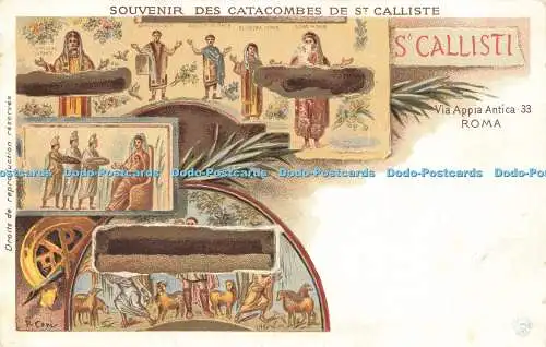 R596267 Souvenir des Catacombes de St Calliste Via Appia Antica 33 Roma R Cari