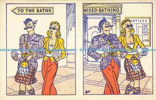 R594153 To the Baths Mixed Bathing William Foster