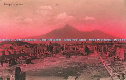 R596286 Pompei Il Foro Tramonto Brunner 8370