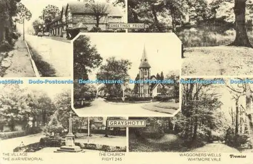 R594171 Grüße aus Grayshott The Church The Village The War Memorial Multi V