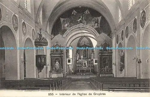 R598293 Interieur de l Eglise de Gruyeres Libr Ch Morel