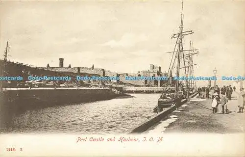 R592254 2418 3 Peel Castle and Harbour I O M Hartmann