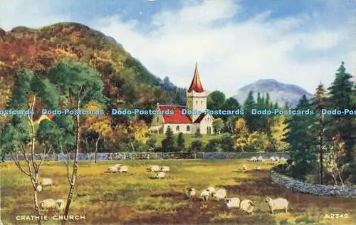 R596327 Crathie Church A2349 Kunstfarbe E W Trick Valentines