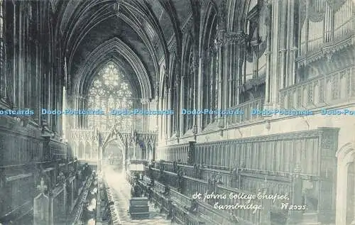 R598333 Cambridge St John College Chapel Wyndham Serie 1905