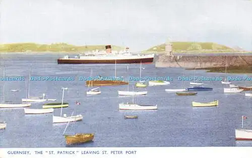 R592298 Guernsey St Patrick verlässt St Peter Port Photochrom