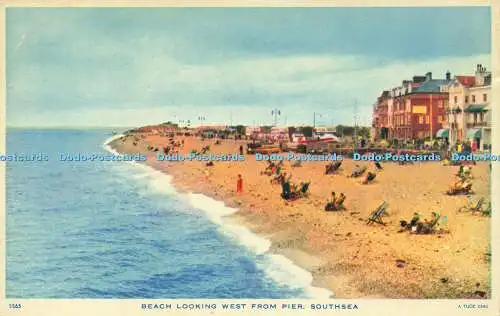 R594227 Southsea Beach Blick nach Westen vom Pier Tuck