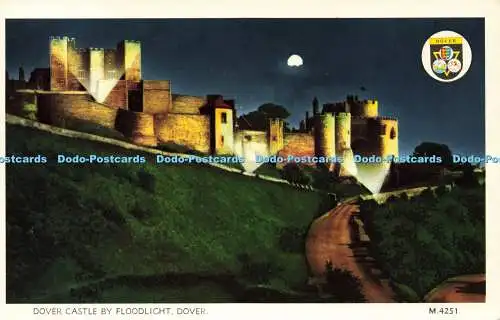 R596344 Dover Castle by Floodlit Dover M 4251 Elgate 1972