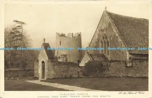 R598364 Farleigh Castle Chapel and East Tower from the South John Swain H M Offi