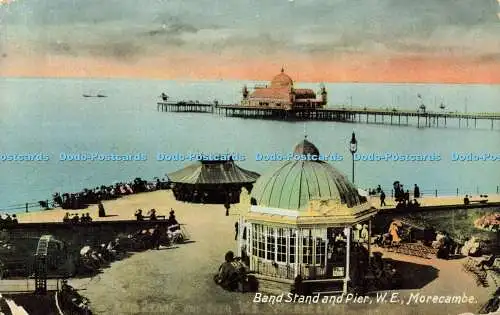 R596409 Bandständer und Pier W E Morecambe 1920