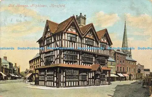 R596423 Old Houses Hightown Hereford Valentines Serie 1908