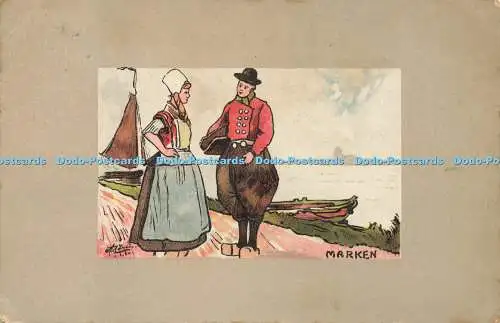 R598430 Marken Postkarte