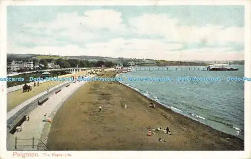 R596427 1058 Paignton Esplanade Autochrom Bild Briefpapier Marke Pfau