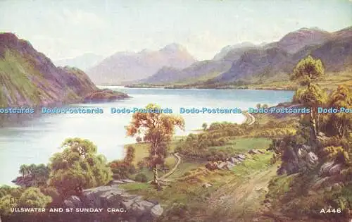 R598436 Ullswater and St Sunday Crag Valentine Art Farbe E H Thompson