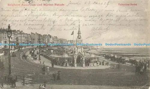 R596436 Brighton Aquarium and Marine Parade Valentines Serie 1905