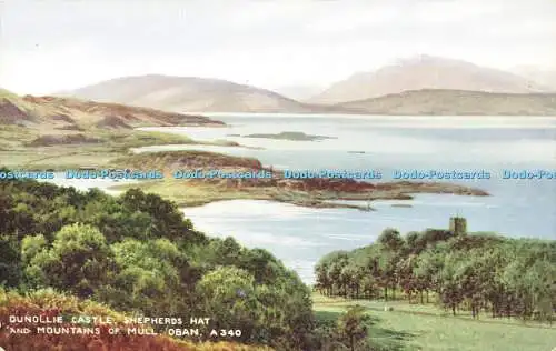 R598440 Oban Dunollie Castle Hirtenhut und Mountains of Mull Valentine Art C