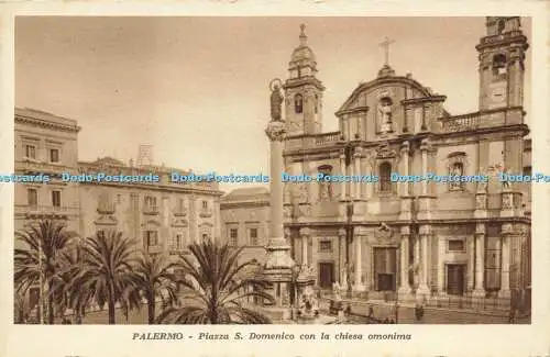 R596449 Palermo Piazza S Domenico con la chiesa omonima Serie II N 12 B G P Rizz