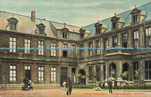 R594335 Anvers La Bibliotheque Statue Gewissen Nr 549