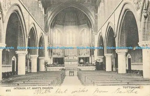 R598460 Tottenham St Mary Church Interior 1904