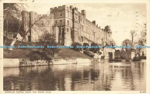 R594341 Warwick Castle vom Fluss Avon Walter Scott 1949