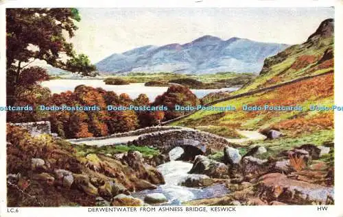 R594358 Keswick Derwentwater from Ashness Bridge H Webster 1963