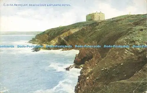 R598480 Newquay Beacon Cove und Atlantic Hotel Photochrom Celesque Serie