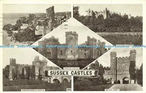 R594365 Sussex Castles Bodiam Castle Battle Abbey Hastings Castle Multi View 195