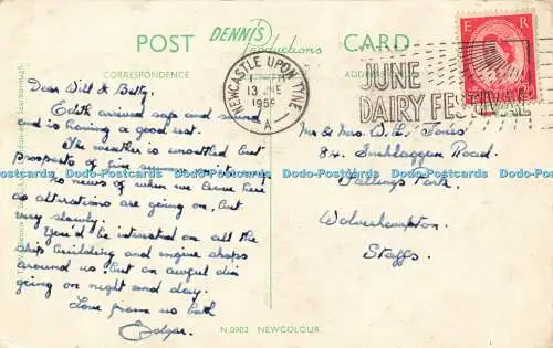 R594367 Newcastle upon Tyne The Tyne Bridge E T W Dennis Newcolour 1959
