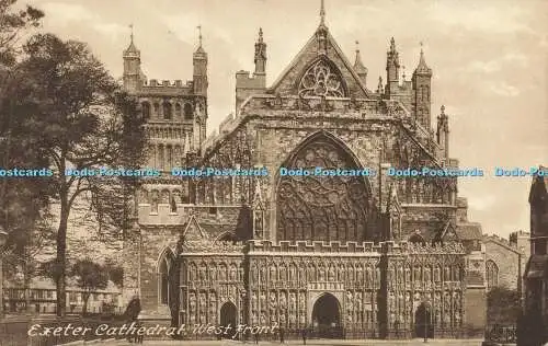 R596483 Exeter Cathedral West Front Friths Series No 19601