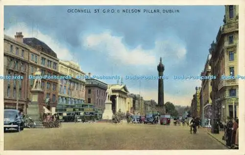 R596491 O Connell St G P O und Nelson Pillar Dublin Dennis