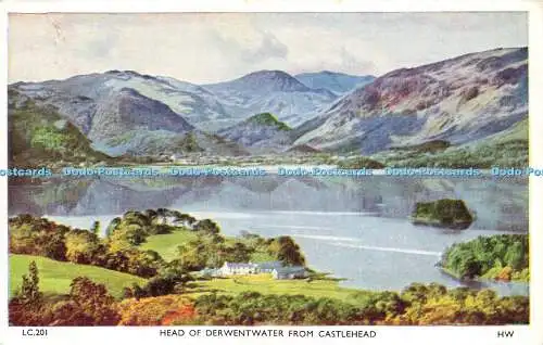 R596492 LC 201 Head of Derwentwater from Castlehead HW H Webster 1964