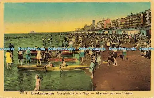 R596528 Albert 31 Blankenberghe Vue generale de la Plage Algemeen zicht vant Str