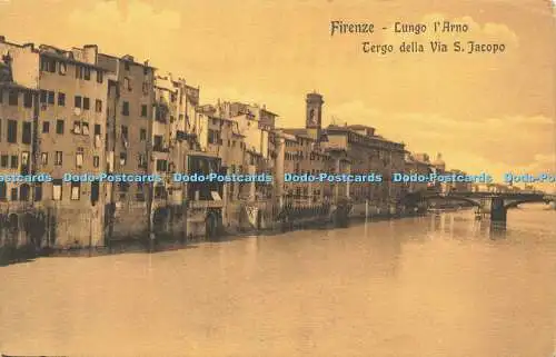 R594427 Firenze Lungo l Arno Tergo della Via S Jacopo G Modiano e Co