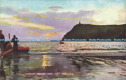 R596595 Evening Bradda Head Port Erin I O M 90010 Valentines Valesque Postkarten