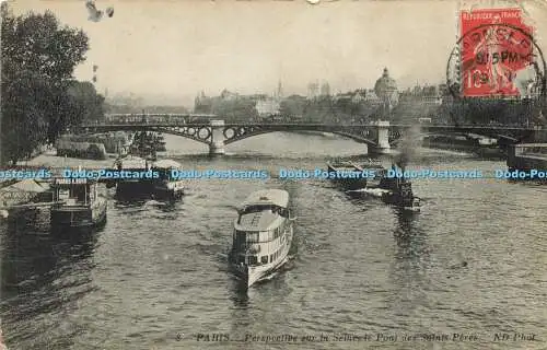 R596609 8 Paris Perspective sur la Seine le Port des Saints Peres ND Phot