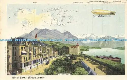 R594519 Luzern Hotel Beau Rivage Huber Anacker 1922