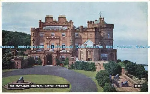 R596633 Eingang Culzean Castle Ayrshire C 32 Hendersons farbig Serie A D Henne