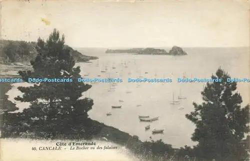 R598677 Cite d Emeraude Cancale Le Rocher vu des Falaises J Nozais 1925