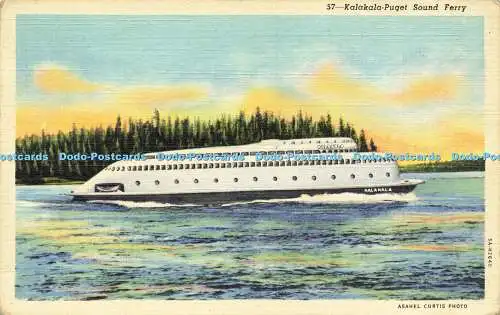 R596722 57 Kalakala Puget Sound Ferry Asahel Curtis Photo C T Art Colortone C P