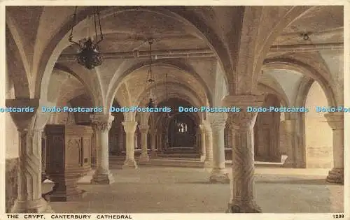 R598777 Canterbury Cathedral The Crypt J Salmon Gravure Style 1939