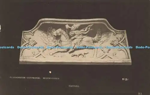 R596820 Gloucester Cathedral Misericords Jagd N21 Echtfoto S A Krug