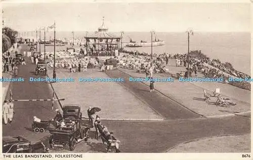 R598871 Folkestone The Leas Bandstand E A Sweetman Solograph Series De Luxe Phot