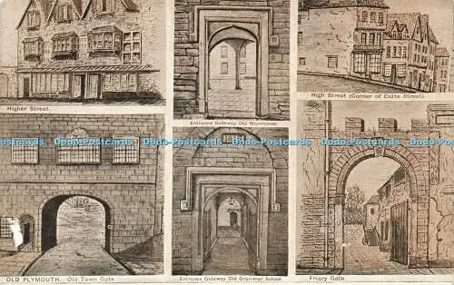 R598942 Old Plymouth Old Town Gate Friary Gate Eingangstor Old Workhouse Mu