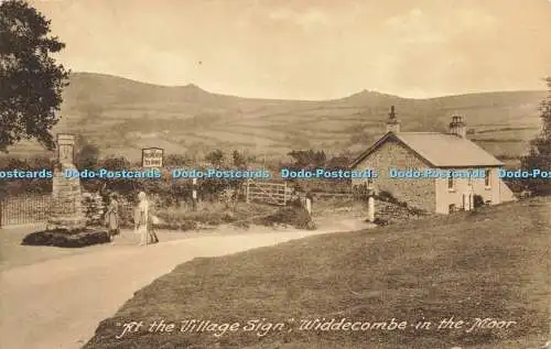 R598963 Devon Widecombe in the Moor At the Village Sign Frith No 79793