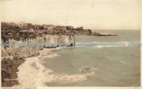 R599054 Broadstairs The Cliffs and Jetty J R Gale 1938