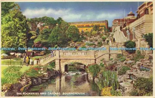 R599055 Bournemouth The Rockeries and Cascade J Arthur Dixon 1953