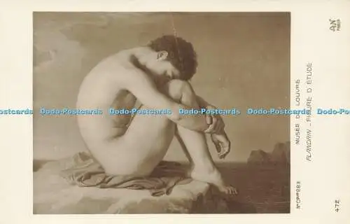 R599280 Musee du Louvre Figur D Etude Flandrin A Noyer