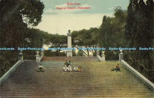 R599283 Gibraltar General Eliott Monument V B Cumbo