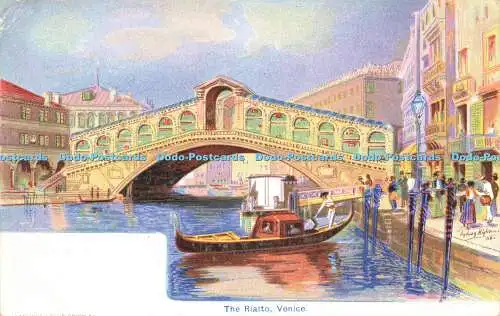 R599287 Venedig Der Rialto J Keliher Postkarte